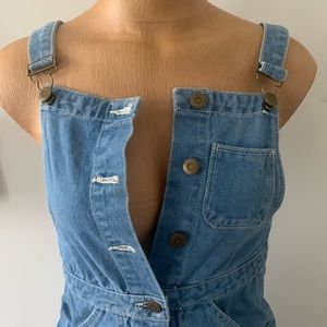 Boohoo Denim Overall Dress